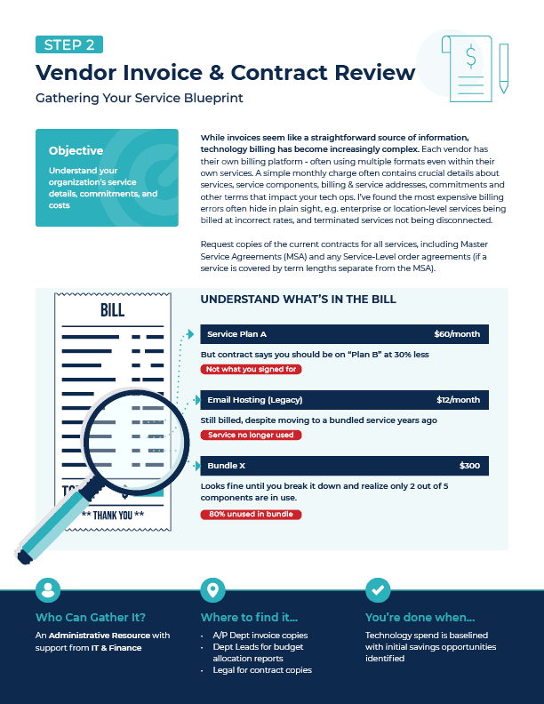 Step 2: Vendor Invoice & Contract Review
